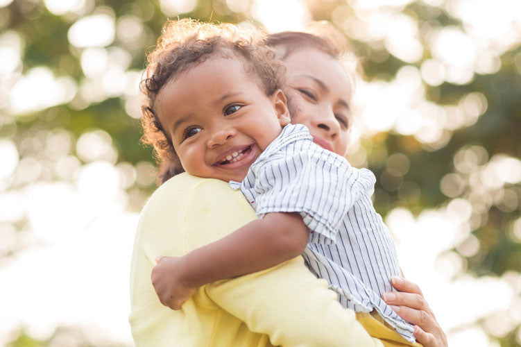 Gifts that send a hug. Gifts for new mom and baby. Hugs in a box. The Hug Box