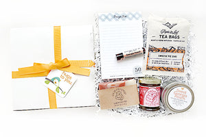 Hang in there sweet-tea gift box. Send a hug for get well, cheer up, thinking of you. A gift box filled with local artisan goods. A perfect Georgia or Southern gift.