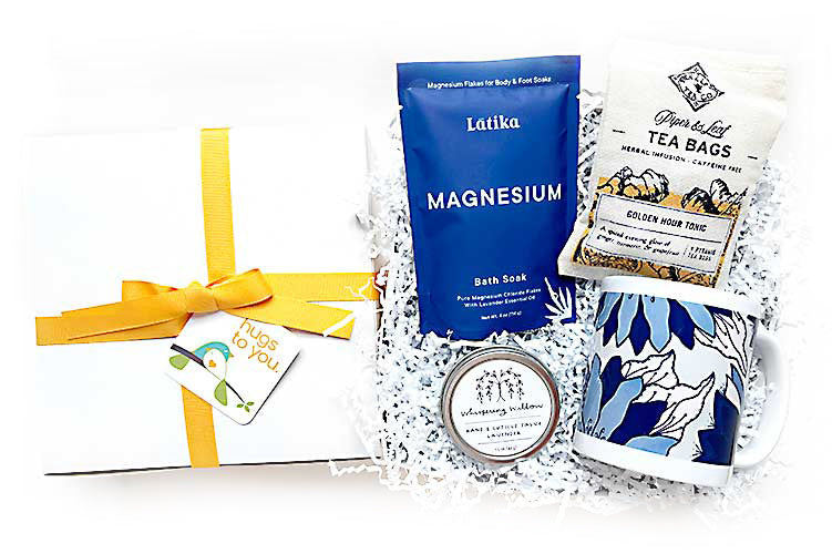 HEALING HUGS HUG BOX. A thoughtful gift to send for healing and hugs. Filled with comfort and reset, all natural products. A gift for get well, sympathy, thinking of you.