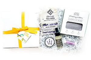 HEALING HUGS HUG BOX - A thoughtful gift to send for Get Well, Sympathy and Thinking of you. A Hug Box filled with natural local artisan goods to help heal their soul.