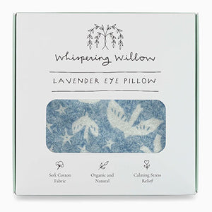 LAVENDER EYE PILLOW - This will hug their eyes and mind. Soft 100% cotton flannel filled with organic lavender flowers and organic flax seed. Measure 10" x 4.5" They can be heated or cooled and the instructions are provided on the box. Made by Whispering Willow in North Carolina.