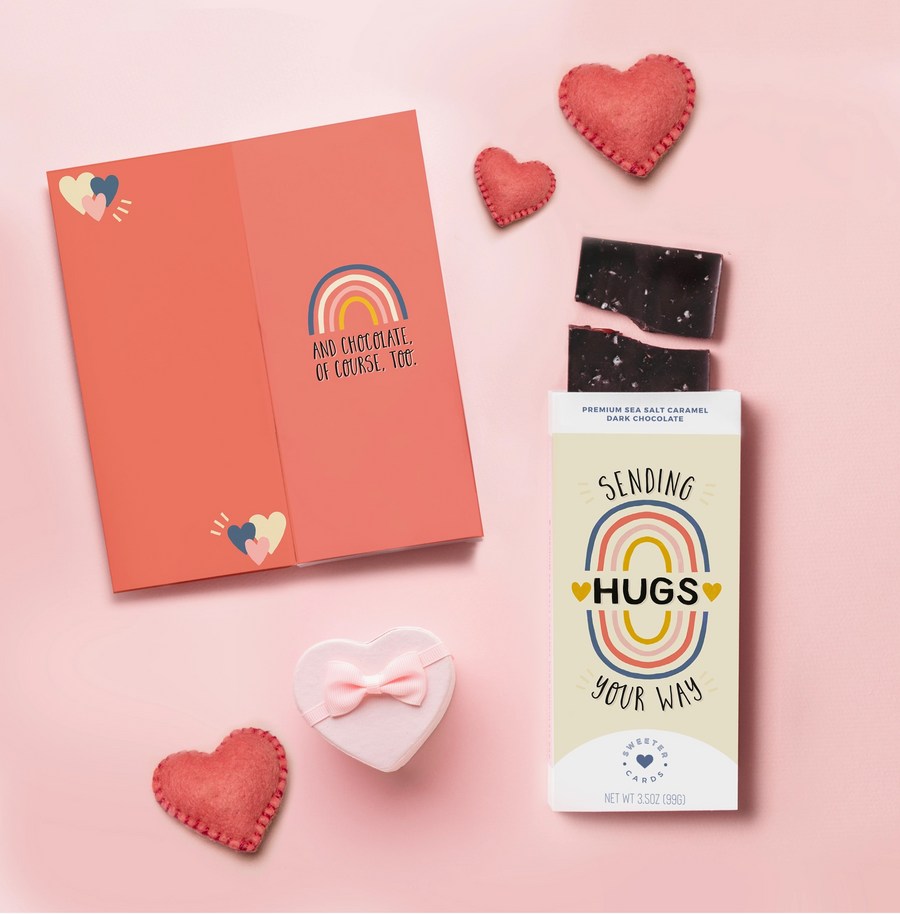 Hugs from Afar Hug Box. A meaningful gift box filled with local artisan goods. Send a hug when you can't be there in person. Best Friend gift. Gift for daughter. Thinking of you gift. Cheer up gift. 