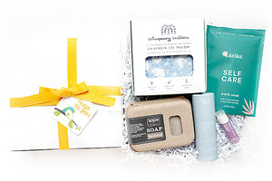 THINKING OF YOU HUG BOX - Send a hug box filled with calming and thoughtful artisan goodies for self-care. Thinking of You Hug Box is perfect for a sympathy gift, cheer up gift. It will surely lift them up.