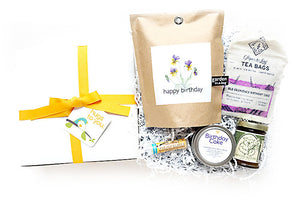 BIRTHDAY HUGS HUG BOX - the sweetest way to say happy birthday with a gift box filled with locally sourced goodies