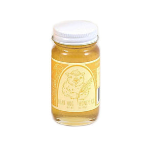 GINGER HONEY ;- Pure, raw honey infused with ginger by Bear Hug Honey and their hardworking bees in Georgia.&nbsp;Perfect addition to stir fry dishes, roasted vegetables, hot tea, as well as drizzling over strong cheeses, fresh fruits, and fresh baked bread.& Ginger is also known to be anti-Inflammatory, removes muscle pain, and settles;3oz.