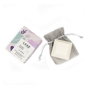 LAVENDER SHOWER STEAMER- They'll start the day with a calm aromatherapy shower experience. 100% essential oils. For 2-3 showers. Comes with mesh bag to hang steamer from showerhead. Made by Cait and Co. in Ohio.