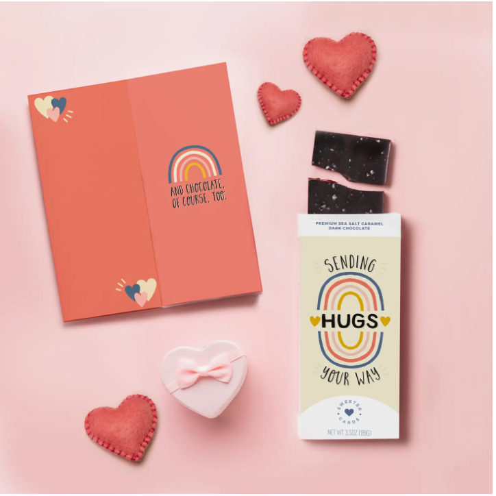 Hugs from Afar Hug Box. A meaningful gift box filled with local artisan goods. Send a hug when you can't be there in person. Best Friend gift. Gift for daughter. Thinking of you gift. Cheer up gift. 