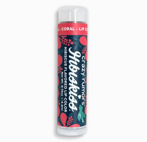 HIBISCUS LIP BALM - A subtle pink tint that can be used for lips and for cheek color. Made with all natural ingredients by Crazy Rumors in Georgia. Vegan and cruelty-free.