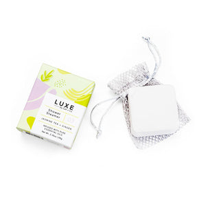 JASMINE TEA AND GINGER SHOWER STEAMER - Refresh and reset with an aromatherapy shower experience. 100% essential oils. For 2-3 showers. Made by Cait and Co. in Georgia